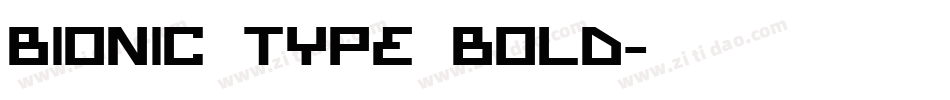 Bionic Type Bold字体转换